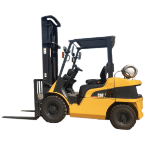 A photo of a yellow forklift representing our forklift repair services.